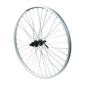 TAKAPYÖRÄ 622 hopea 8/9-v kas.QR 28" tuplapohja vanne