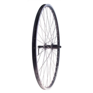TAKAPYÖRÄ 622 musta 8/9-v kas QR 28" tuplapohja vanne